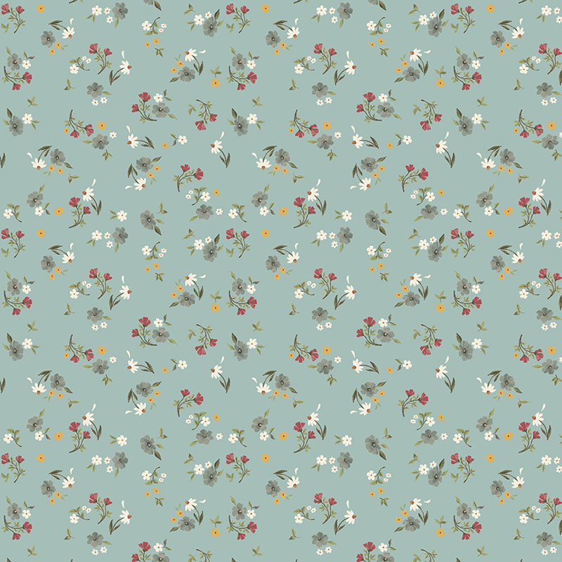 Heirloom Garden By Fox And Fable For Benartex - Digitally Printed - Blue