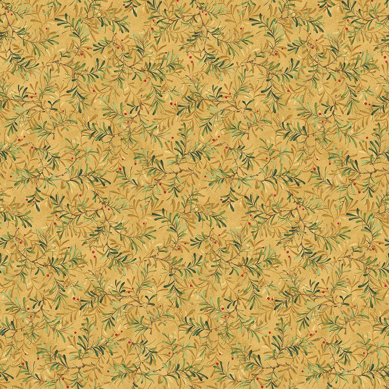 12 Days Of Christmas By Nancy Halvorsen For Benartex - Gold