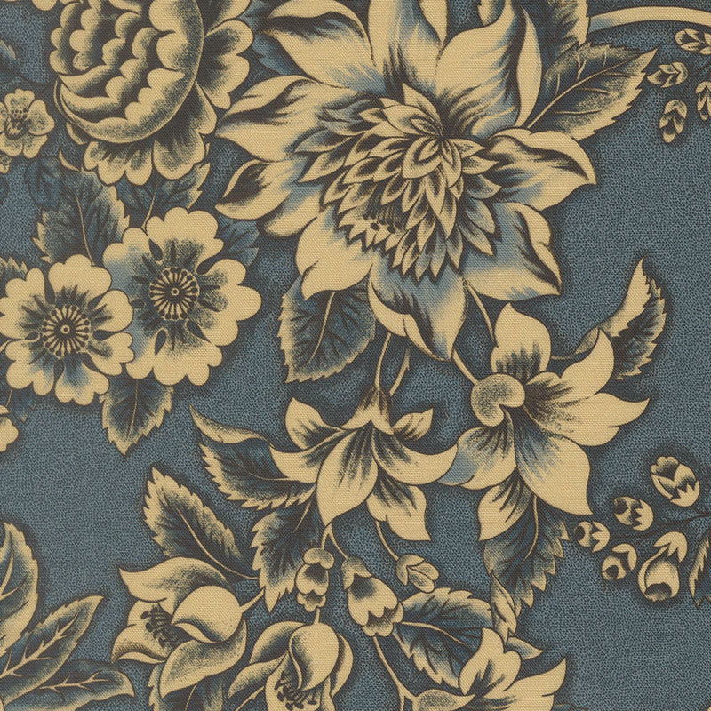 Miss Mollie 108" By Betsy Chutchian For Moda - Digital Print - Indigo