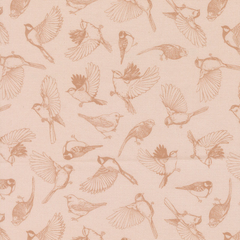 Feather And Forest Bloom By Linn Warme For Moda - Digital Print - Petal