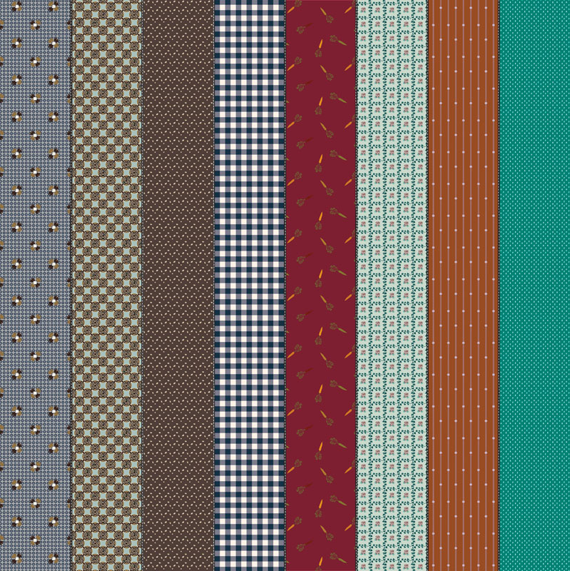 Gathered Lollies By Jen Kingwell For Moda - Digital Print - Trentham