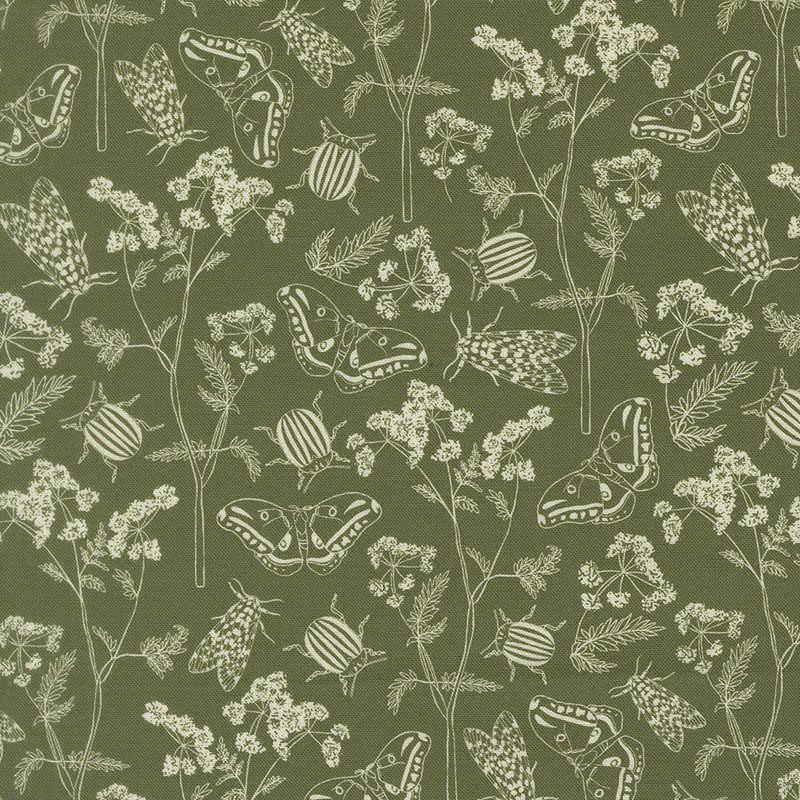 Petalush By Killey\'s Quilt Room For Moda - Digital Print - Moss