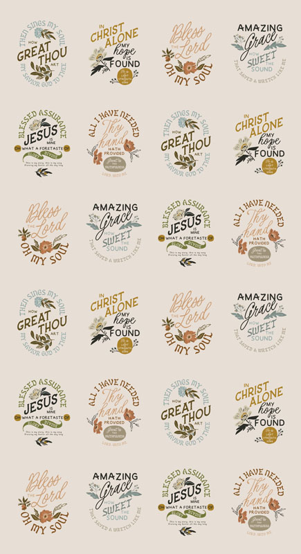 Wellspring By Fancy That Design House For Moda - 24" X 45" Mochi Linen Panel- Eggshell