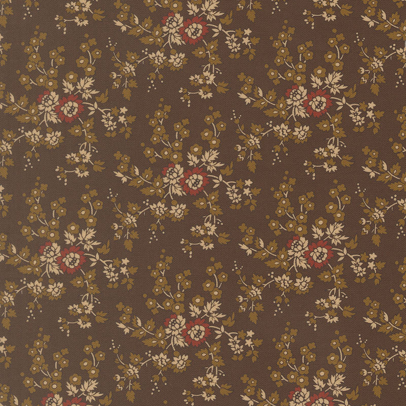 Miss Mollie By Betsy Chutchian For Moda - Digital Print - Dark Chocolate