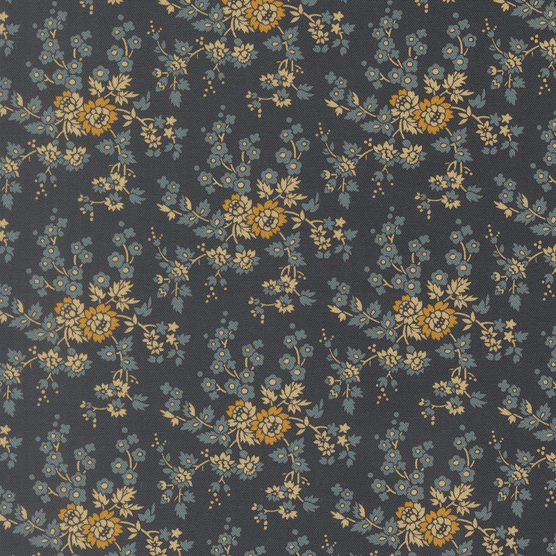 Miss Mollie By Betsy Chutchian For Moda - Digital Print - Indigo