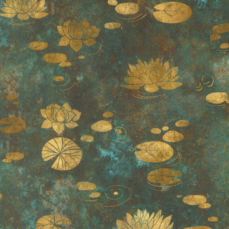 Tranquil Patina By Debbie Maddy For Moda - Digital Print - Teal