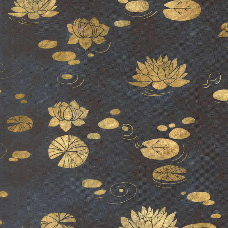 Tranquil Patina By Debbie Maddy For Moda - Digital Print - Midnight