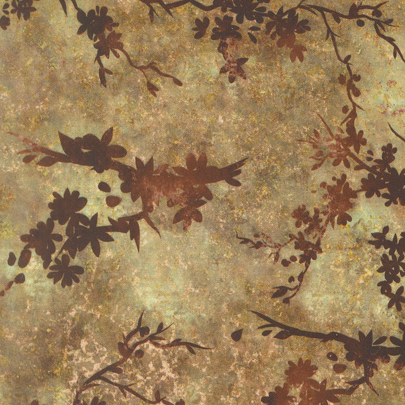 Tranquil Patina By Debbie Maddy For Moda - Digital Print - Golden