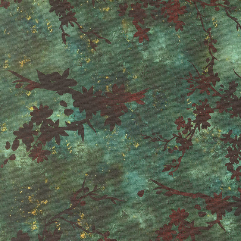 Tranquil Patina By Debbie Maddy For Moda - Digital Print - Teal