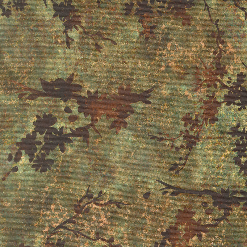Tranquil Patina By Debbie Maddy For Moda - Digital Print - Bronze