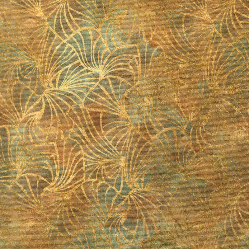 Tranquil Patina By Debbie Maddy For Moda - Digital Print - Golden