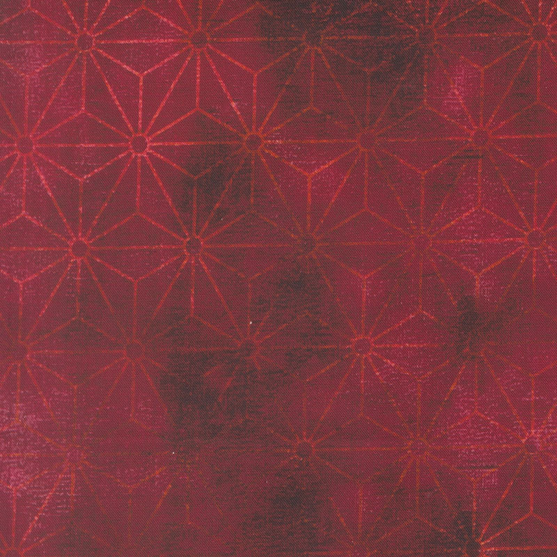 Tranquil Patina By Debbie Maddy For Moda - Digital Print - Crimson