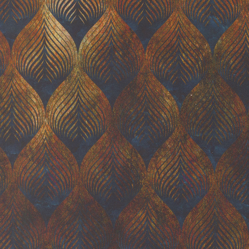 Tranquil Patina By Debbie Maddy For Moda - Digital Print - Copper