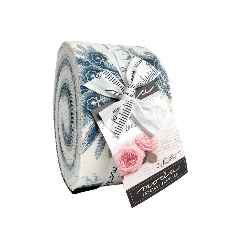 Breathtaking Blues Jelly Rolls By Moda - Packs Of 4