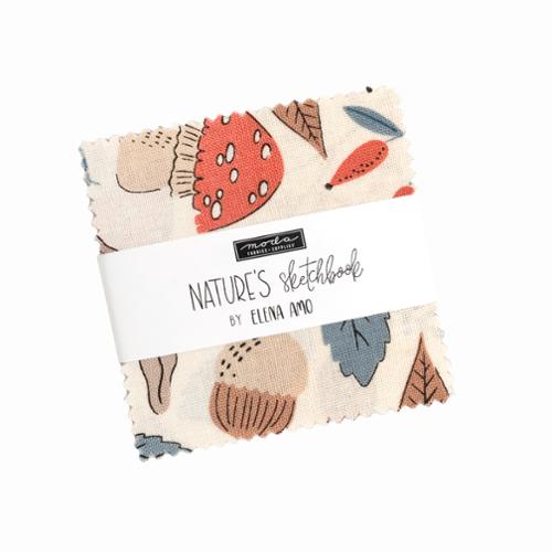 Natures Sketchbook Mini Charm Packs By Moda - Packs Of 24
