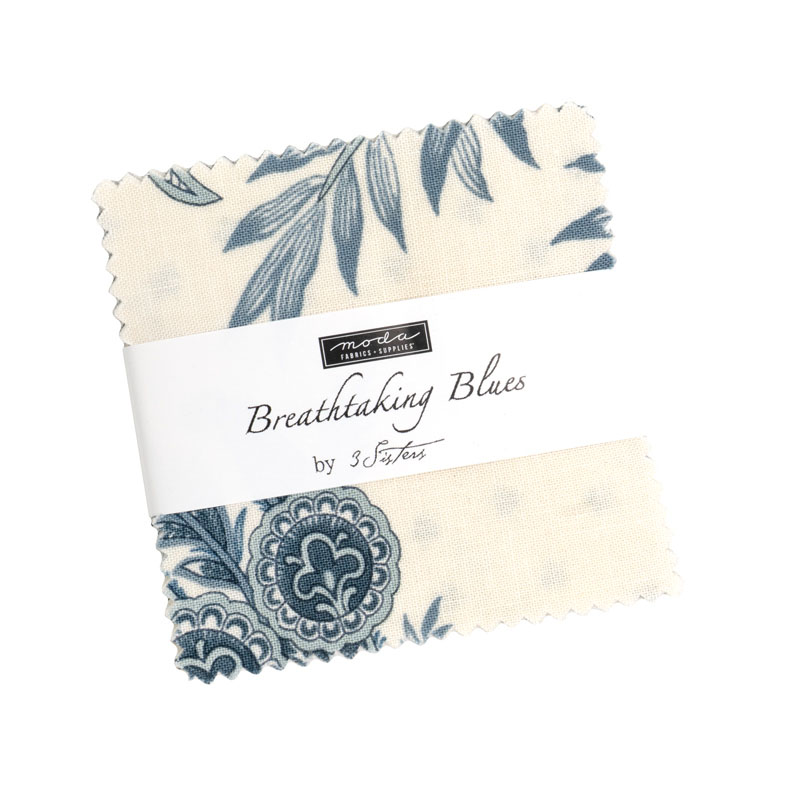 Breathtaking Blues Mini Charm Packs By Moda - Packs Of 24
