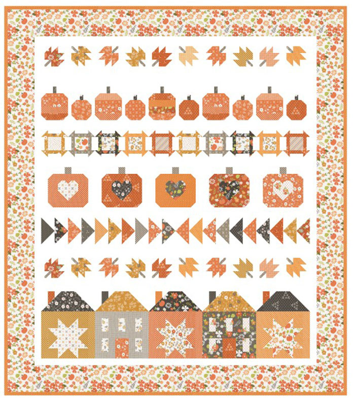 Pumpkin Hollow Pattern By Quilting Life Designs For Moda - Minimum Of 3