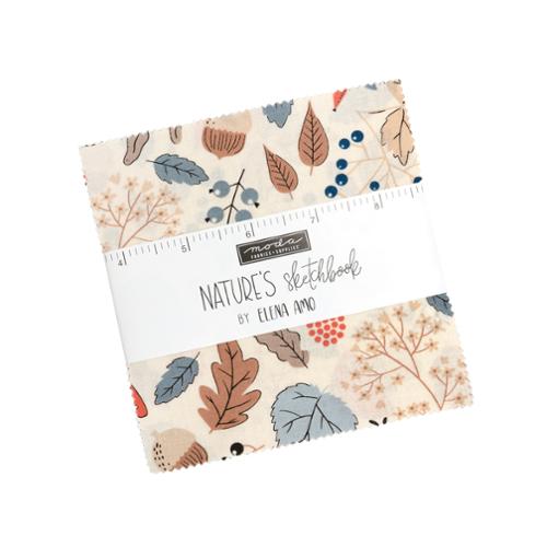 Natures Sketchbook Charm Packs By Moda - Packs Of 12