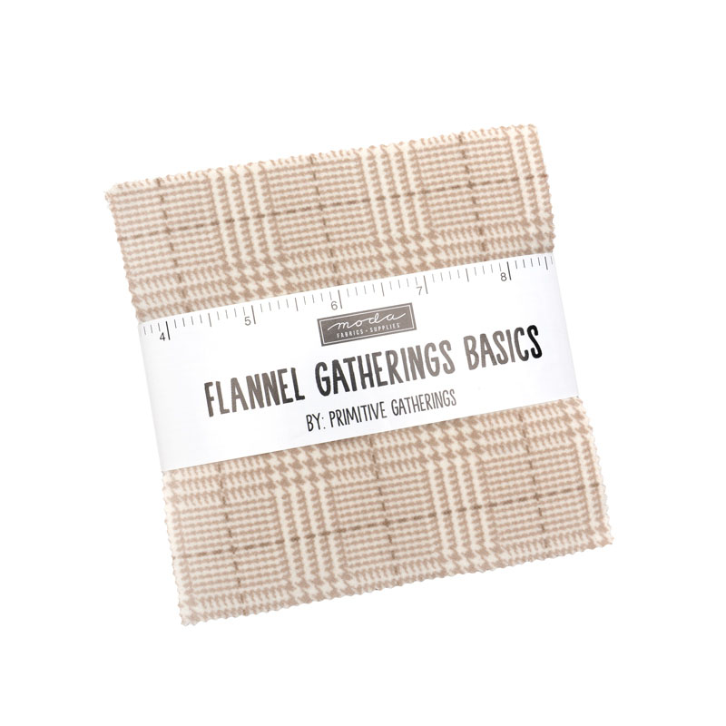 Flannel Gatherings Basics Charm Packs By Moda - Packs Of 12