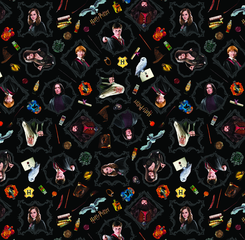 Harry Potter 108" By Warner Brothers For By Benartex - Black