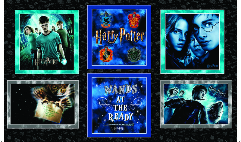 Harry Potter 58" By Warner Brothers For By Benartex - Pillow Panel - Black