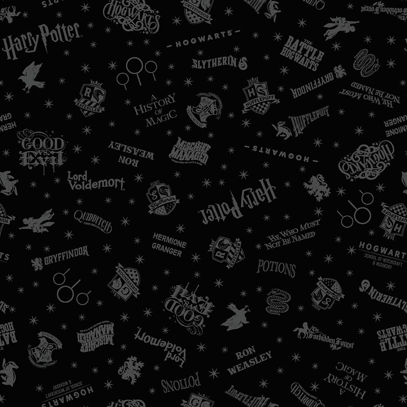 Harry Potter By Warner Brothers For Benartex - Black