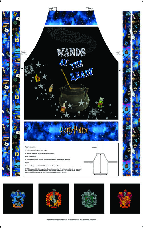 Harry Potter 58" By Warner Brothers For Benartex - Apron - Multi