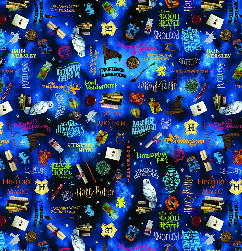 Harry Potter 108" By Warner Brothers For Benartex - Blue
