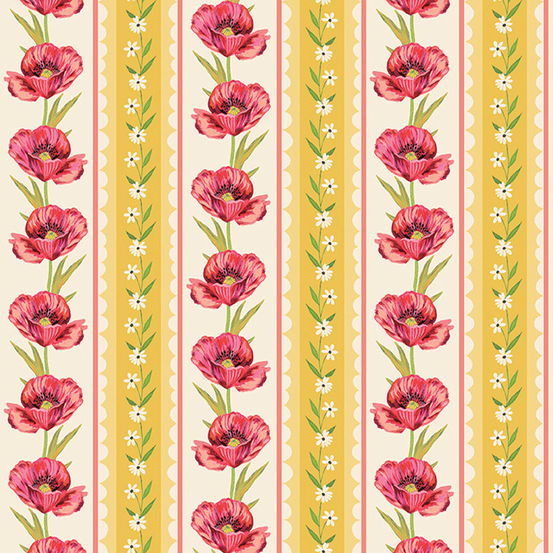 Into The Meadow By Katie Daisy For Benartex - Yellow/Natural