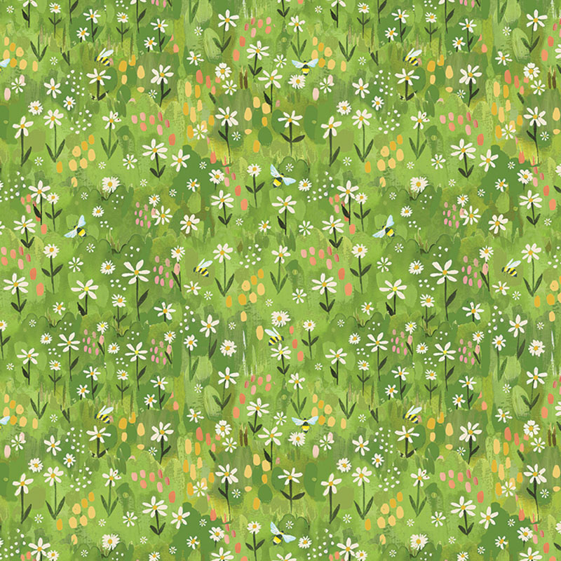 Into The Meadow By Katie Daisy For Benartex - Green