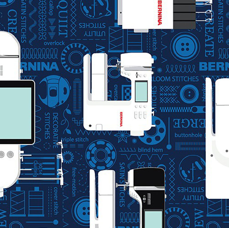Bernina Circa 2025 By Contempo Studio For Benartex - Indigo