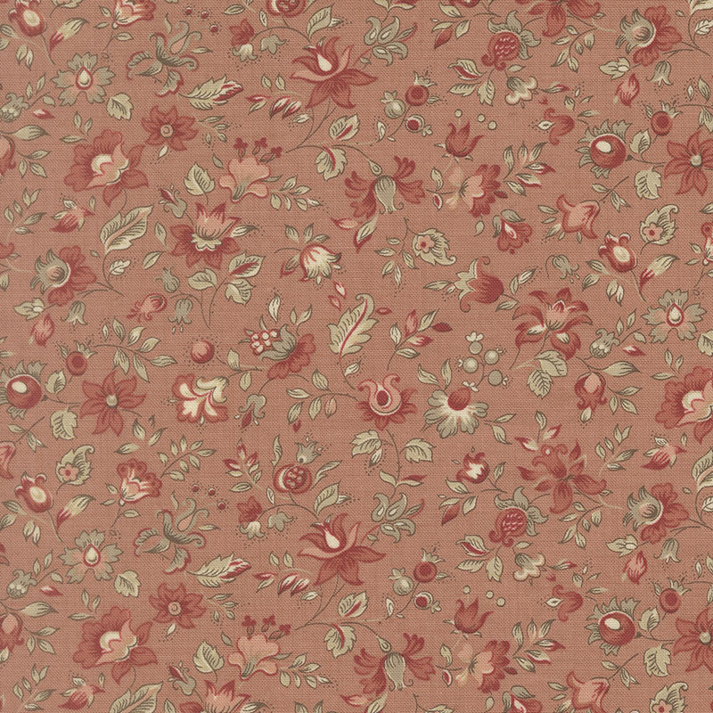 Le Jardin Rouge By French General For Moda - Clay