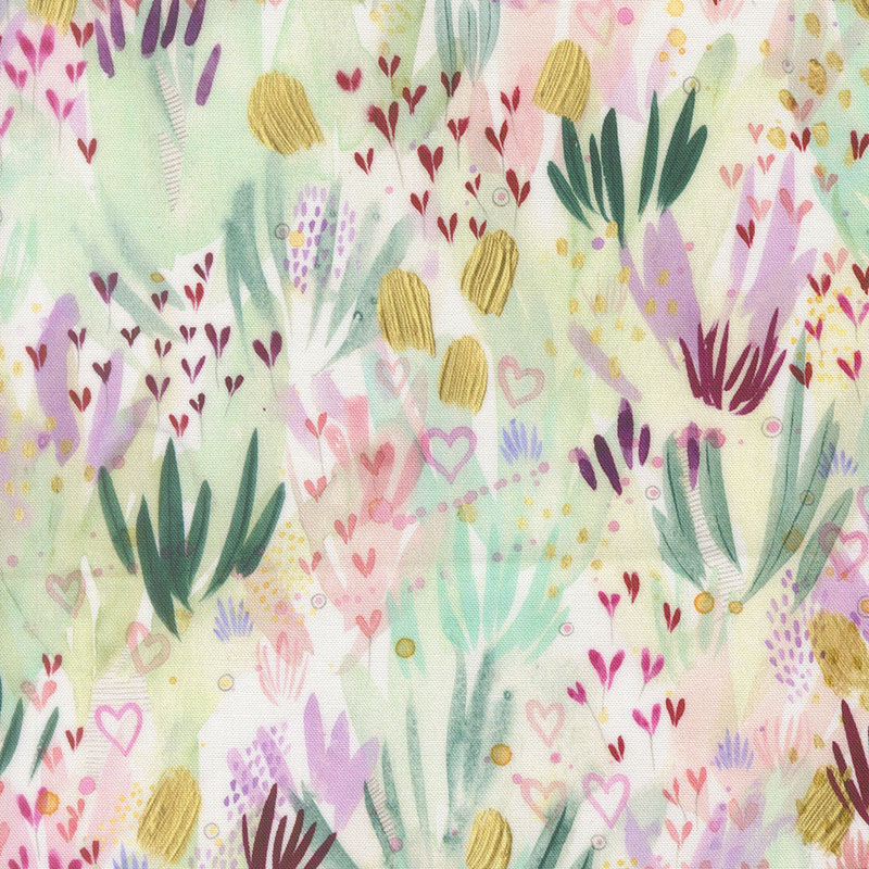 Fleur The Love By Create Joy Project For Moda - Digitally Printed - Cloud