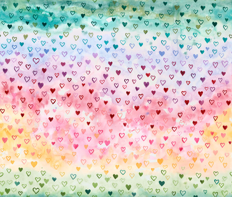 Fleur The Love By Create Joy Project For Moda - Digitally Printed - Rainbow