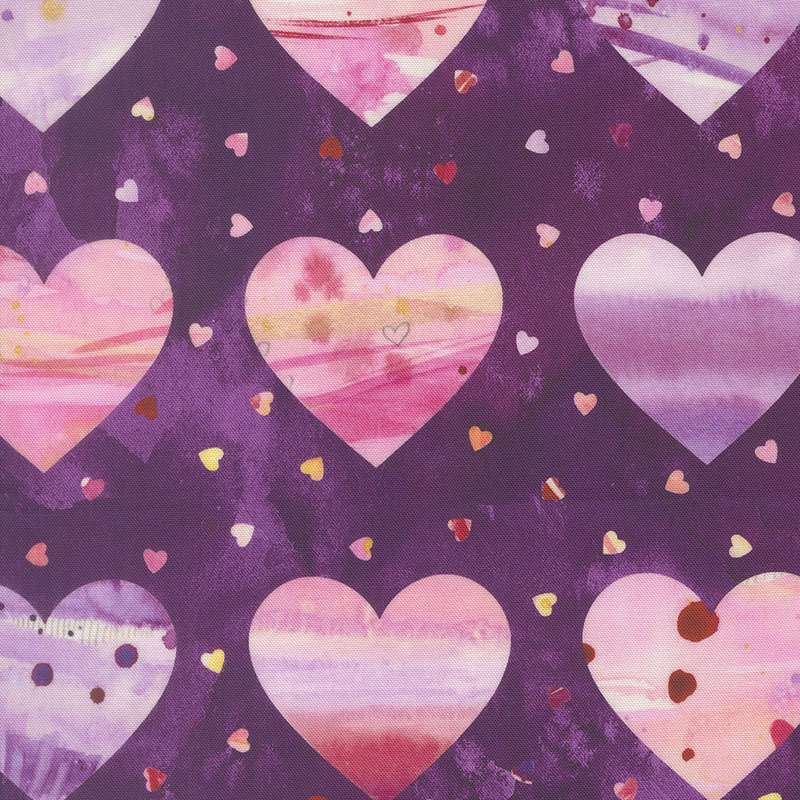 Fleur The Love By Create Joy Project For Moda - Digitally Printed - Plum