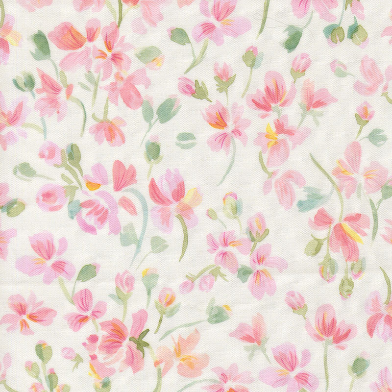 Fleur The Love By Create Joy Project For Moda - Digitally Printed - Cloud