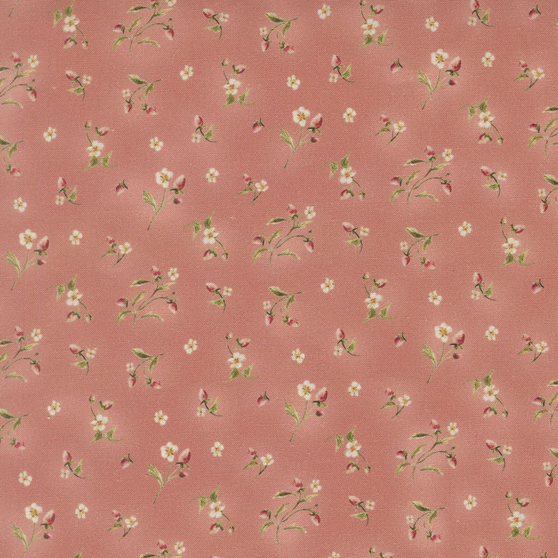 Fable And Fern By Watercolour Heart For Moda - Digitally Printed - Rose