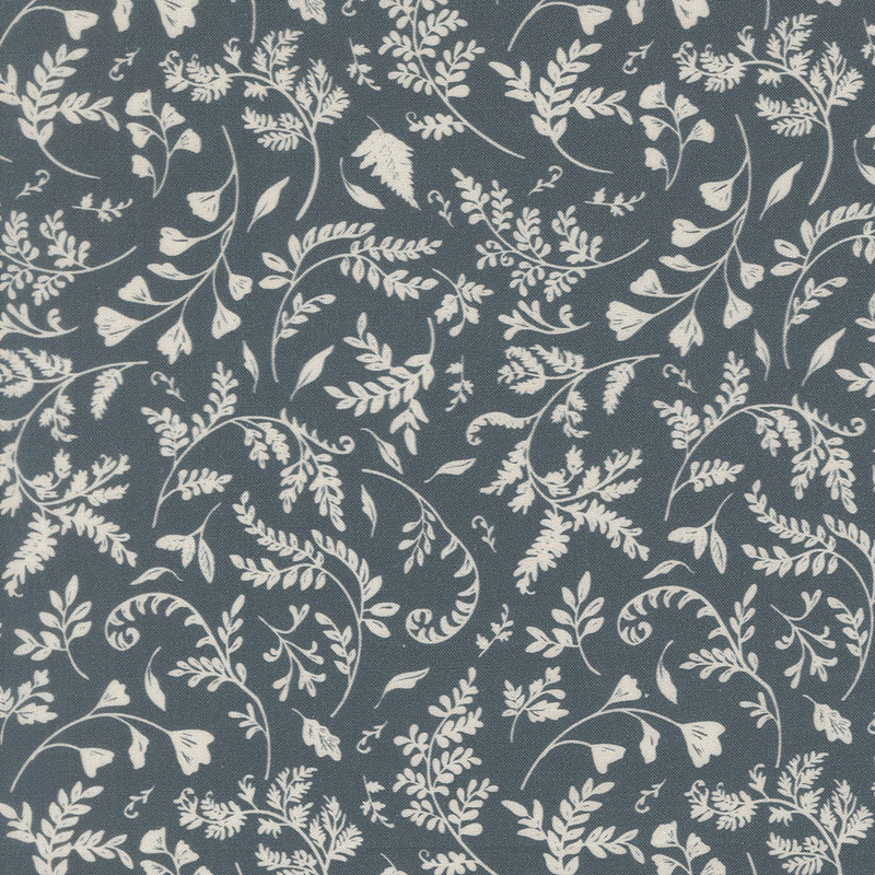 Fable And Fern By Watercolour Heart For Moda - Digitally Printed - Indigo