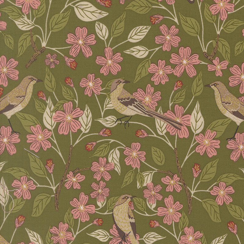 Ladybug Whimsy By Gingiber For Moda - Grass