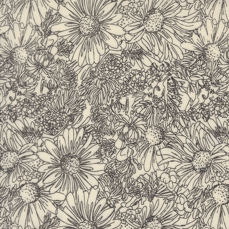 Ladybug Whimsy By Gingiber For Moda - Eggshell