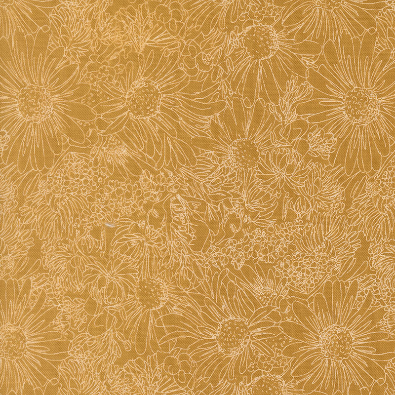 Ladybug Whimsy By Gingiber For Moda - Golden