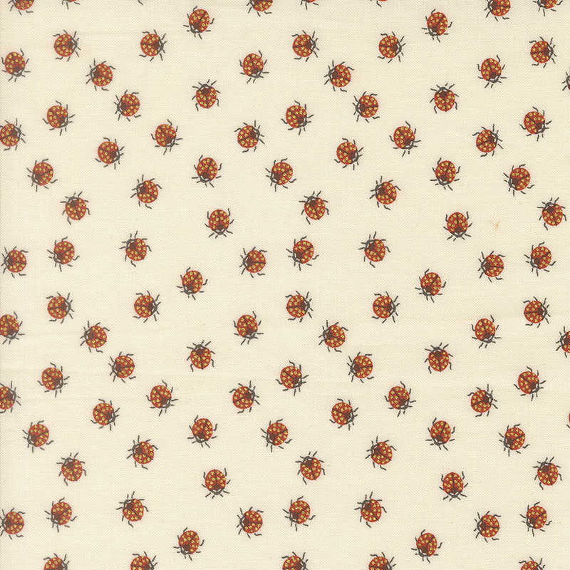 Ladybug Whimsy By Gingiber For Moda - Eggshell