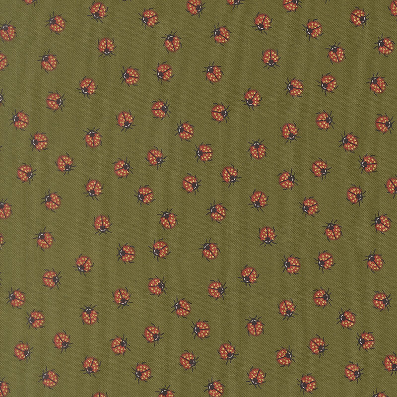 Ladybug Whimsy By Gingiber For Moda - Grass