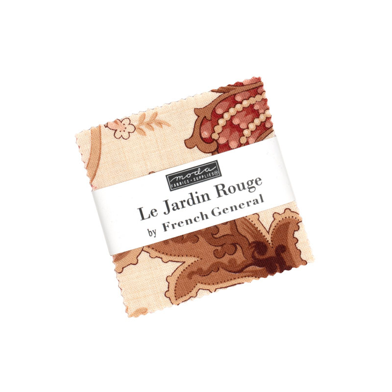 Le Jardin Rouge Mini Charm Packs By Moda - Packs Of 24
