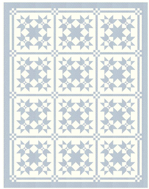 Blue Beauty Pattern By Sew Quilty Life For Moda  - Minimum Of 3