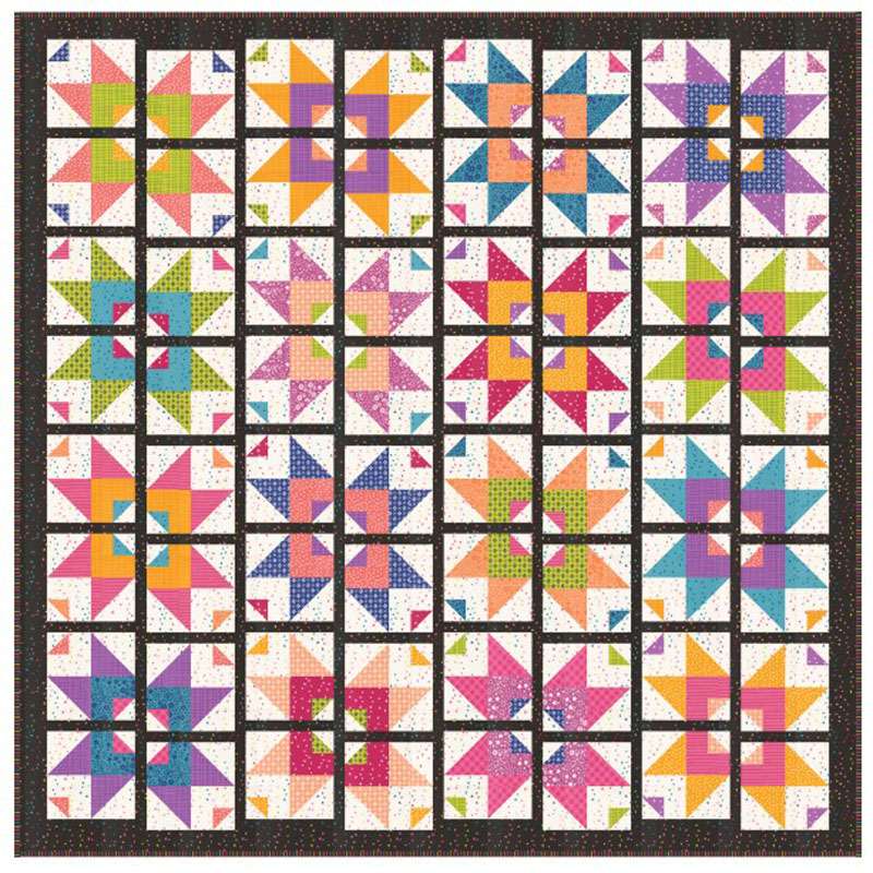 Sparkle Star Quilt Pattern By Branch & Blume For Moda - Multiple Of 3