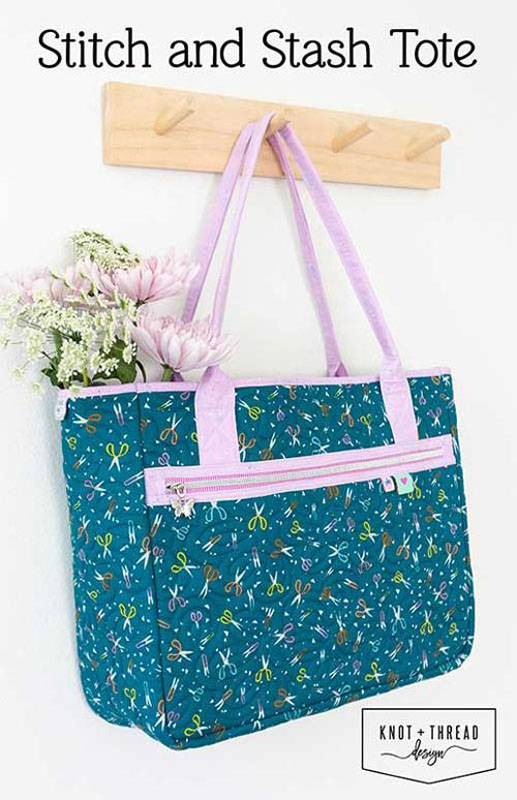 Stitch And Stash Tote Pattern By Knot And Thread Design For Moda - Min. Of 3
