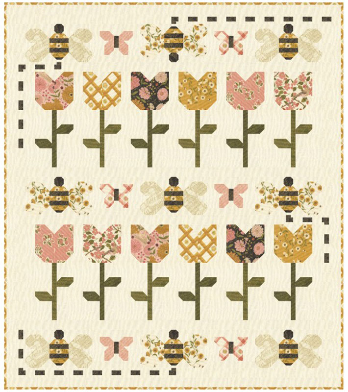 Bees At Work Pattren By Coach House Designs For Moda - Minimum Of 3