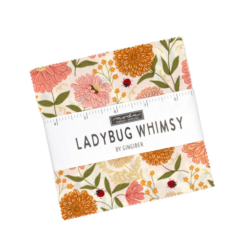 Ladybug Whimsy Charm Packs By Moda - Packs Of 12