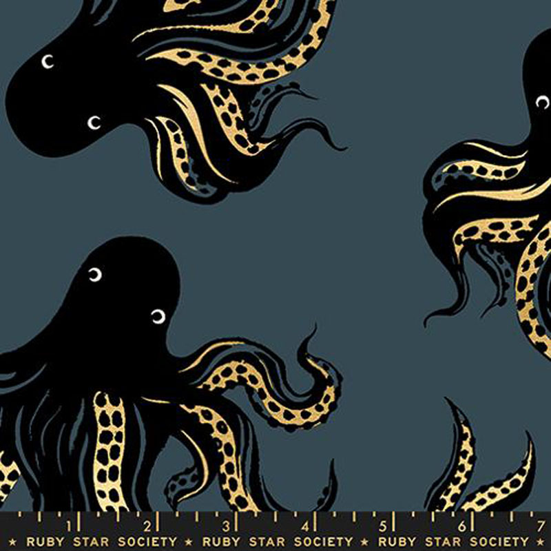 Ink Shop By Sarah Watts Of Ruby Star Society For Moda - Canvas Metallic- Smoke